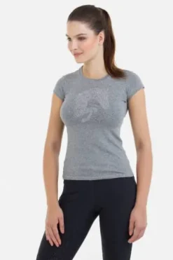 Discount T-Shirt coton à manches courtes Riding Cotton Top - Femme Tenue D'Équitation Femme·T-Shirts équitation Femme