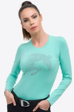 Discount T-Shirt coton à manches longues Riding Cotton Top - Femme Tenue D'Équitation Homme·T-Shirts équitation Homme|Tenue D'Équitation Femme·T-Shirts équitation Femme