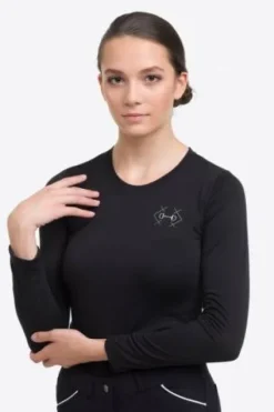 Sale T-shirt d'équitation manches longues BIT - - Coton élastique Femme Tenue D'Équitation Femme·T-Shirts équitation Femme