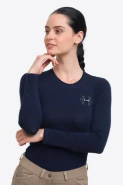 Sale T-shirt d'équitation manches longues BIT - - Coton élastique Femme Tenue D'Équitation Femme·T-Shirts équitation Femme