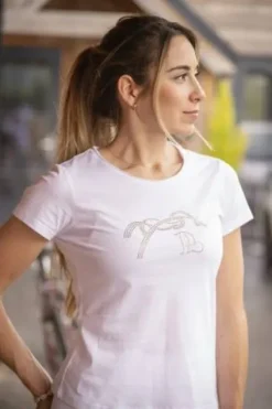 Sale T-shirt iconic strass - - léger et chic Femme Tenue D'Équitation Femme·T-Shirts équitation Femme