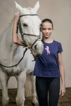 Online T-shirt équitation enfant à manches courtes - - Licorne pailletée Enfant Tenue D'Équitation Enfant·T-Shirts équitation Enfant