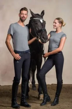 Discount T-shirt équitation manches courtes - - Tissu naturel Homme Tenue D'Équitation Homme·T-Shirts équitation Homme