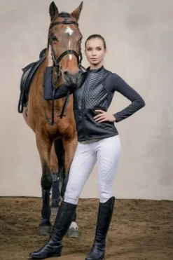Best Veste d'équitation avec inserts imperméables - - Stretch Femme Tenue D'Équitation Femme·Parka, Blouson, Doudoune
