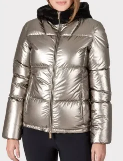 Outlet Veste en duvet champagne Femme Tenue D'Équitation Femme·Parka, Blouson, Doudoune