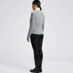 Sale Veste en nylon et polaire grise - Femme Tenue D'Équitation Femme·Gilets Et Bodywarmer