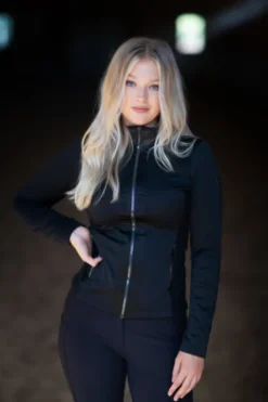 Discount Veste Polaire All Black Glimmer - Femme Tenue D'Équitation Femme·Sweat Shirt, Polaire Et Pull Femme