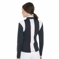 Sale Veste technique avec inserts perforés marine/fuchsia - Femme Tenue D'Équitation Femme·Parka, Blouson, Doudoune