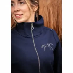 Clearance Veste Tweeny Strass - PENELOPE COLLECTION - Légère et chic Femme Tenue D'Équitation Femme·Sweat Shirt, Polaire Et Pull Femme