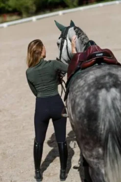 Best Vision Top - Deep Olivine Femme Tenue D'Équitation Femme·Polos Et Chemises