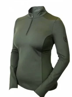 Best Vision Top - Deep Olivine Femme Tenue D'Équitation Femme·Polos Et Chemises