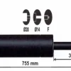 Best Vérin à gaz 1500n - entraixe 800mm Pièces Détachées Van Et Camion