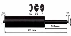 Clearance Vérin à gaz 500n - entraxe 700mm Pièces Détachées Van Et Camion
