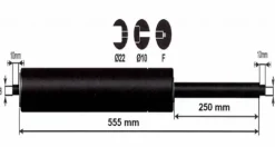Vérin à gaz 200n - entraxe 600mm Pièces Détachées Van Et Camion
