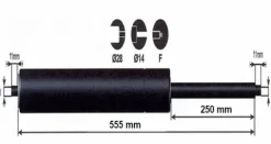 Discount Vérin à gaz 1500n - entraxe 600mm Pièces Détachées Van Et Camion