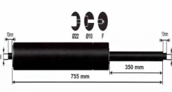 Discount Vérin à gaz 1000n - entraxe 800mm Pièces Détachées Van Et Camion